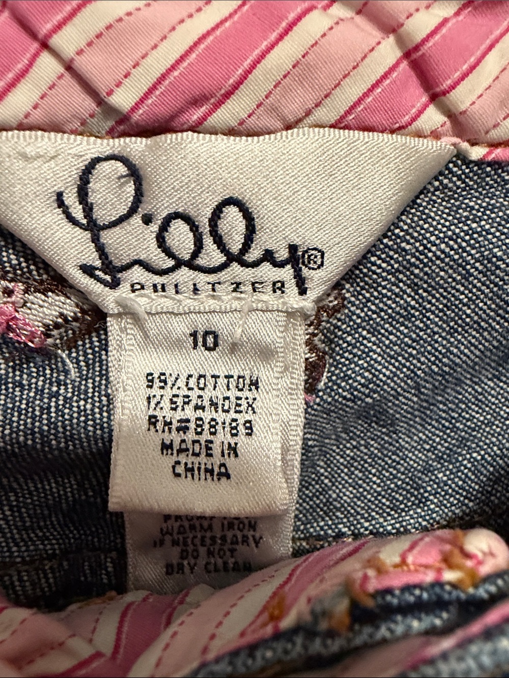 Lilly Pulitzer Denim Straight-Leg Jeans with Brown Embroidered Dogs - Picture 3 of 9